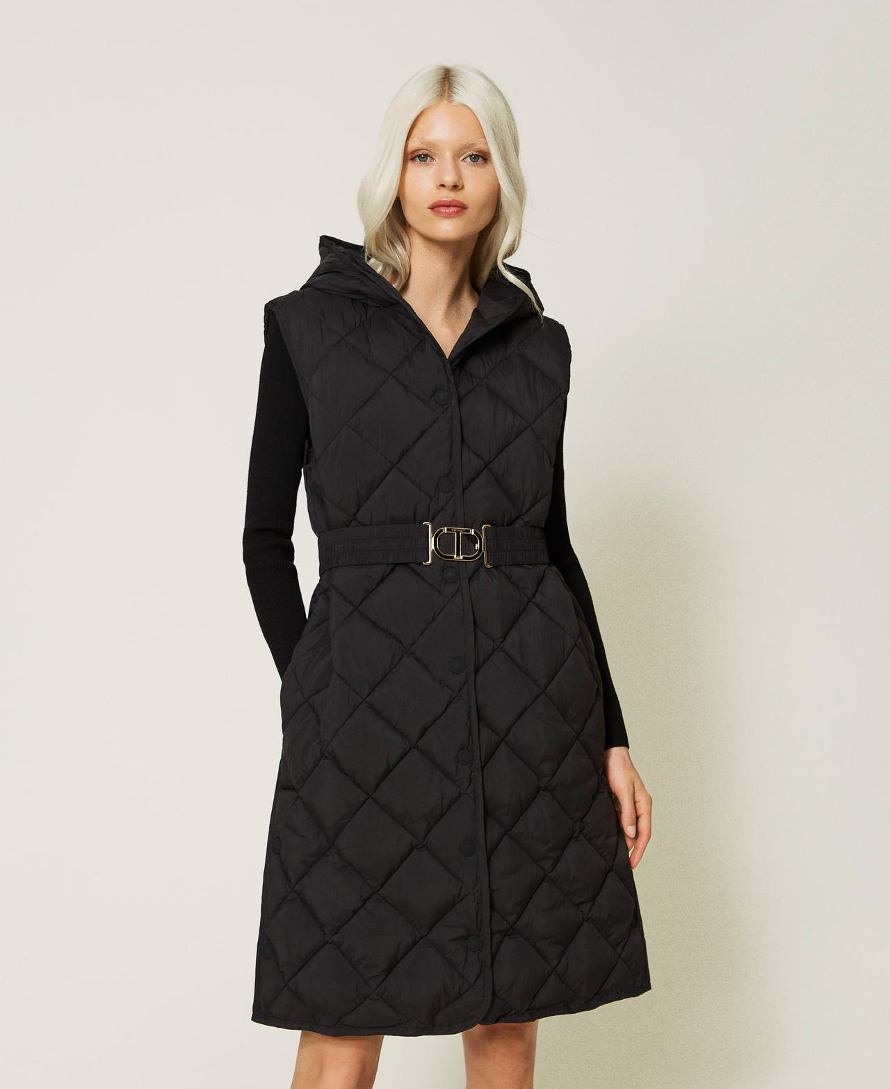 Chaleco acolchado negro sales mujer