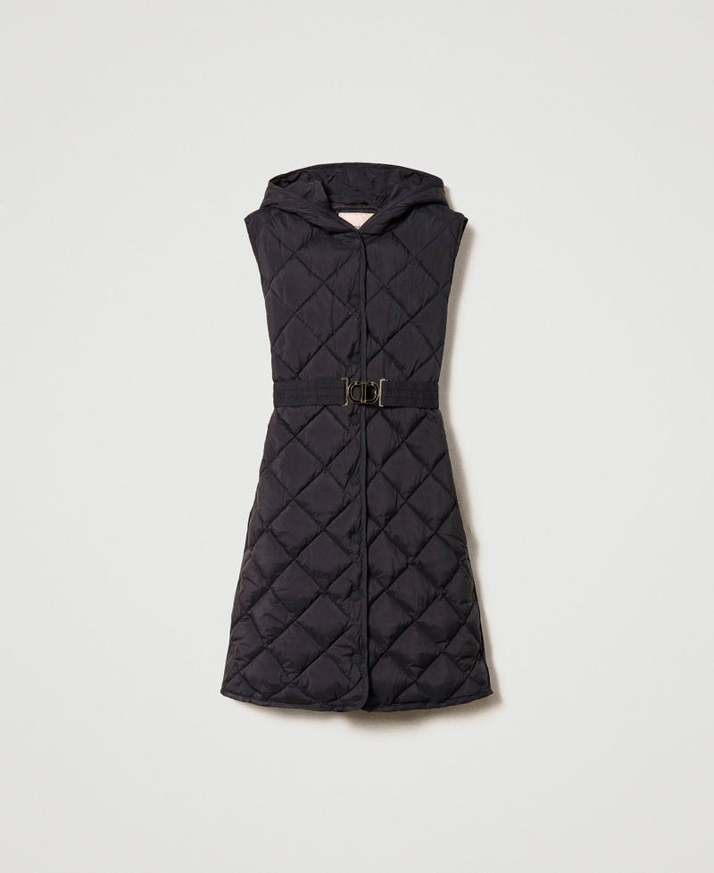 Padded gilet with Oval T buckle
