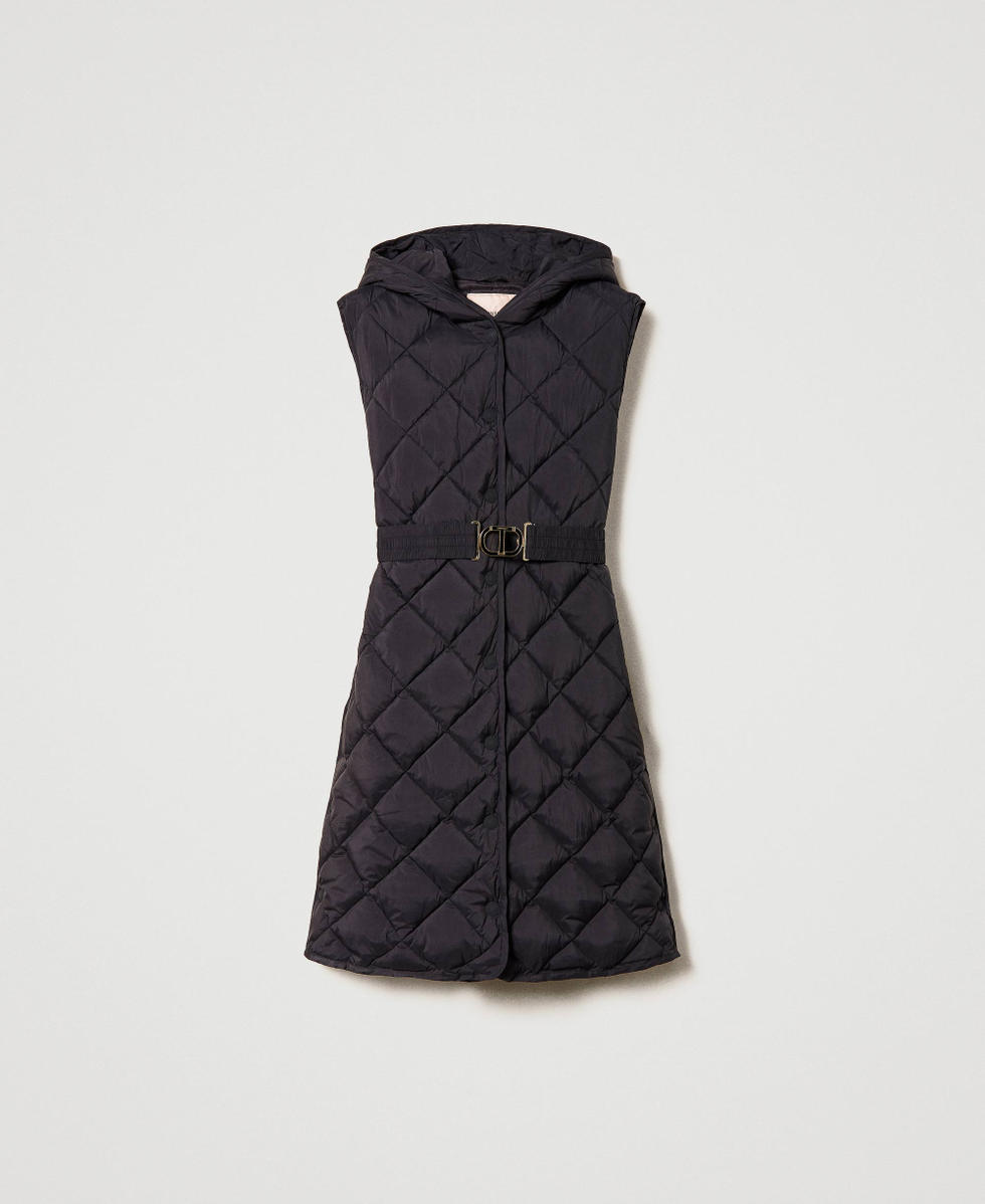 Padded gilet with Oval T buckle
