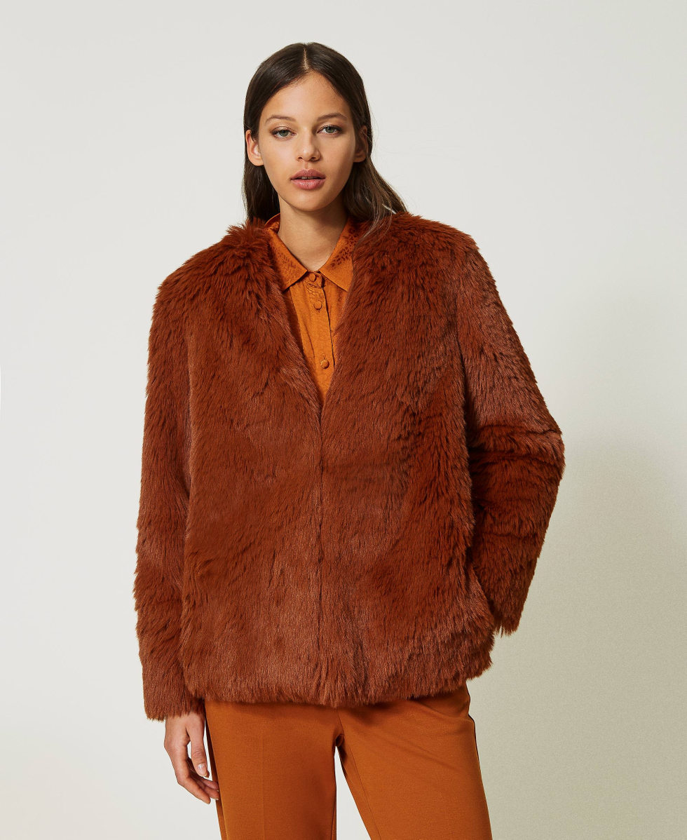 Faux fur jacket