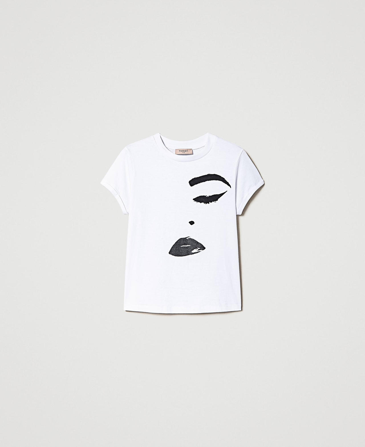 Regular t-shirt with print White Woman 232TP2380_00001_0S