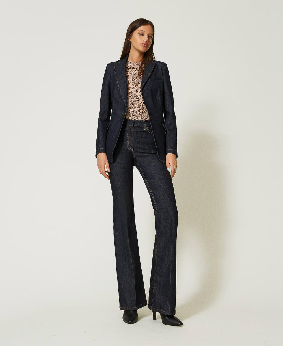 Giacca blazer in jeans Donna Blu TWINSET Milano