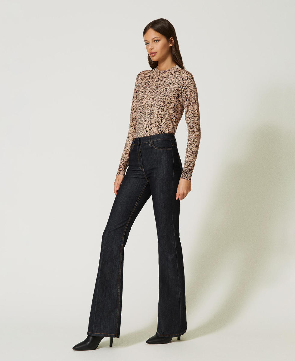 Five-pocket flared jeans