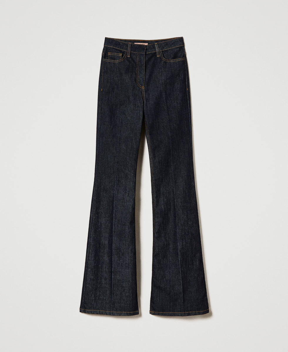 Five pocket flared jeans Woman Blue TWINSET Milano