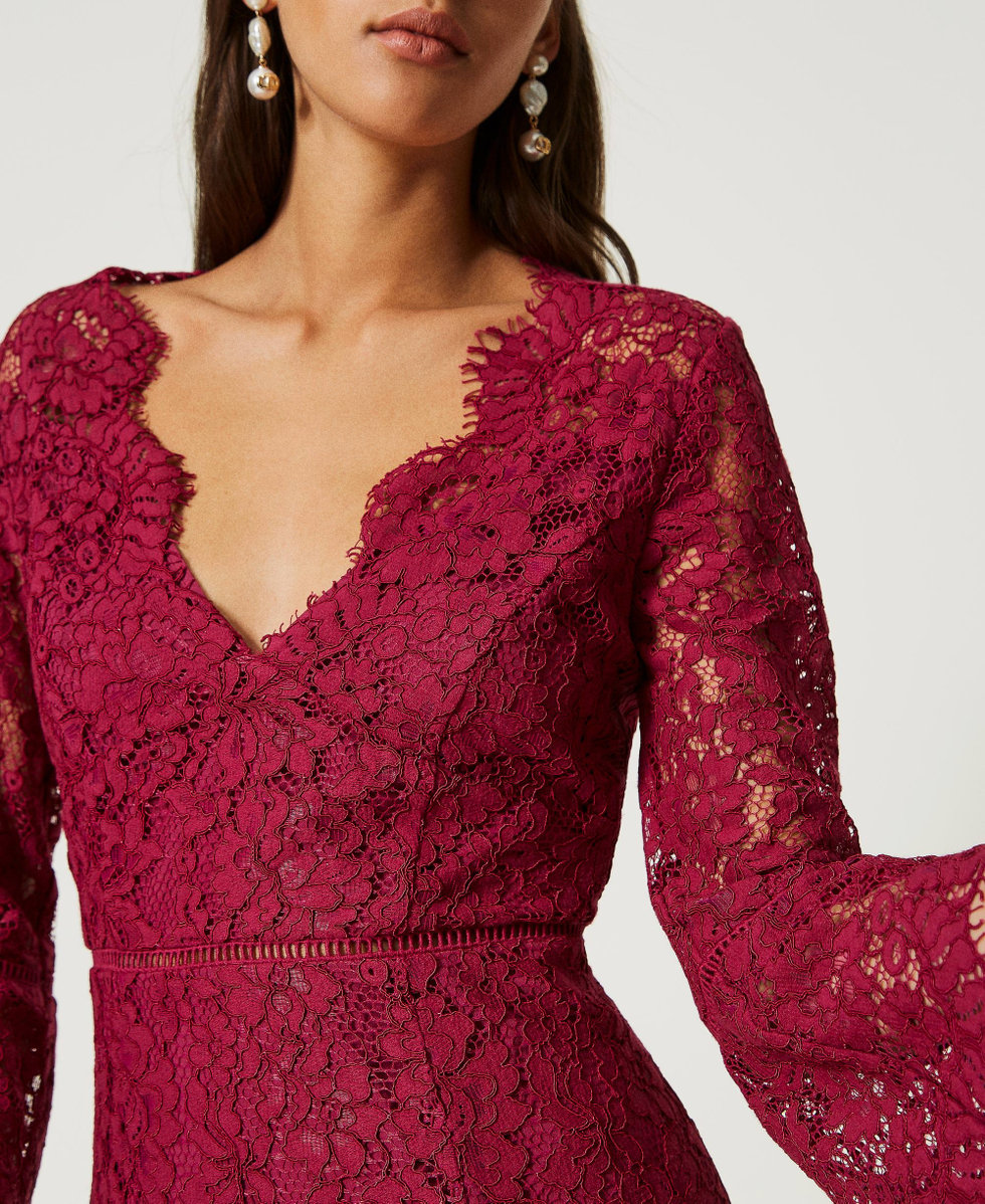 Raspberry lace dress new arrivals