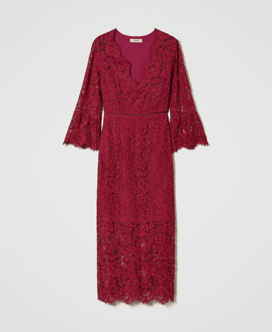 Abito longuette in pizzo macramè Viola "Raspberry Radiance" Donna 232TP2480_07212_S0