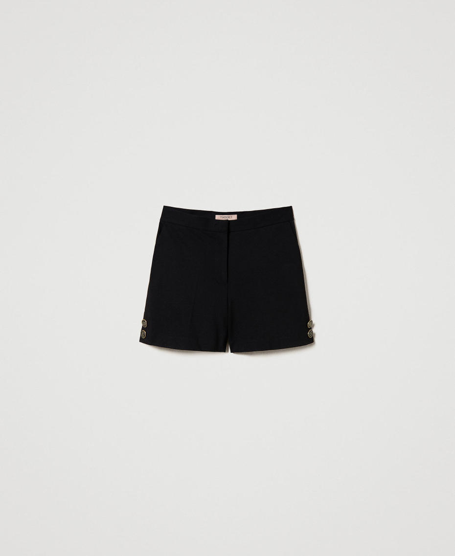 Shorts with logo buttons
