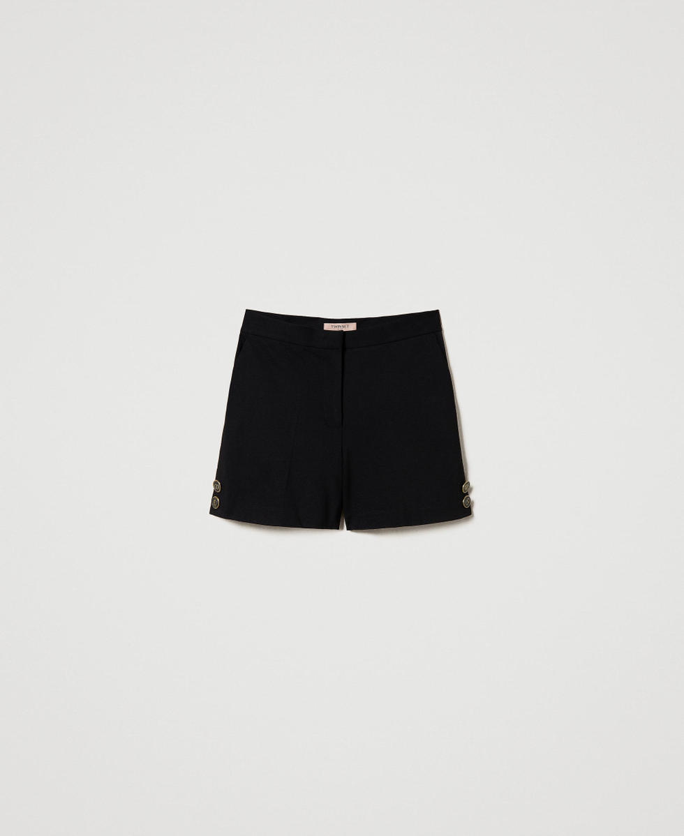 Black shorts with discount white trim