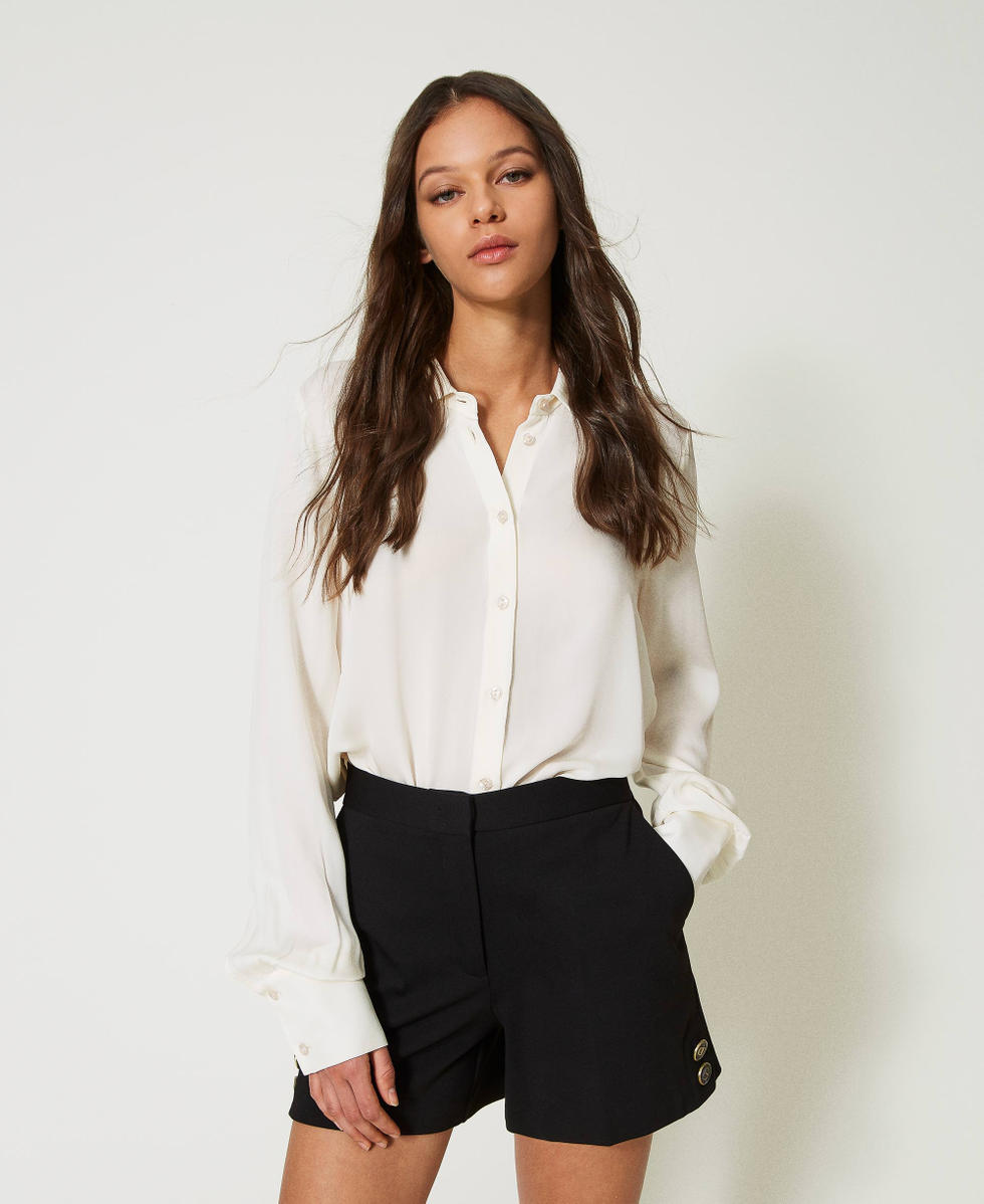 Camicia in cr&ecirc;pe cady