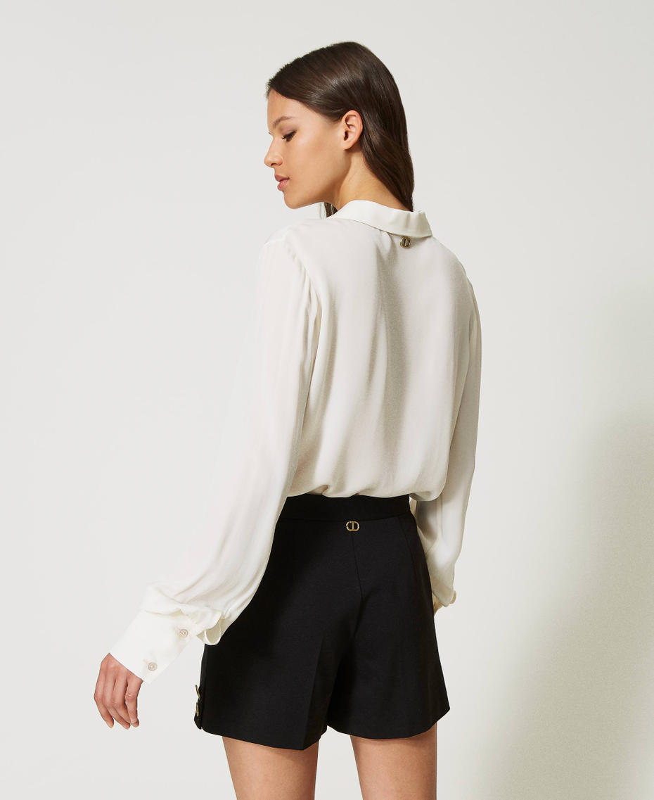 Camicia in crêpe cady Bianco Neve Donna 232TP2583_00282_03