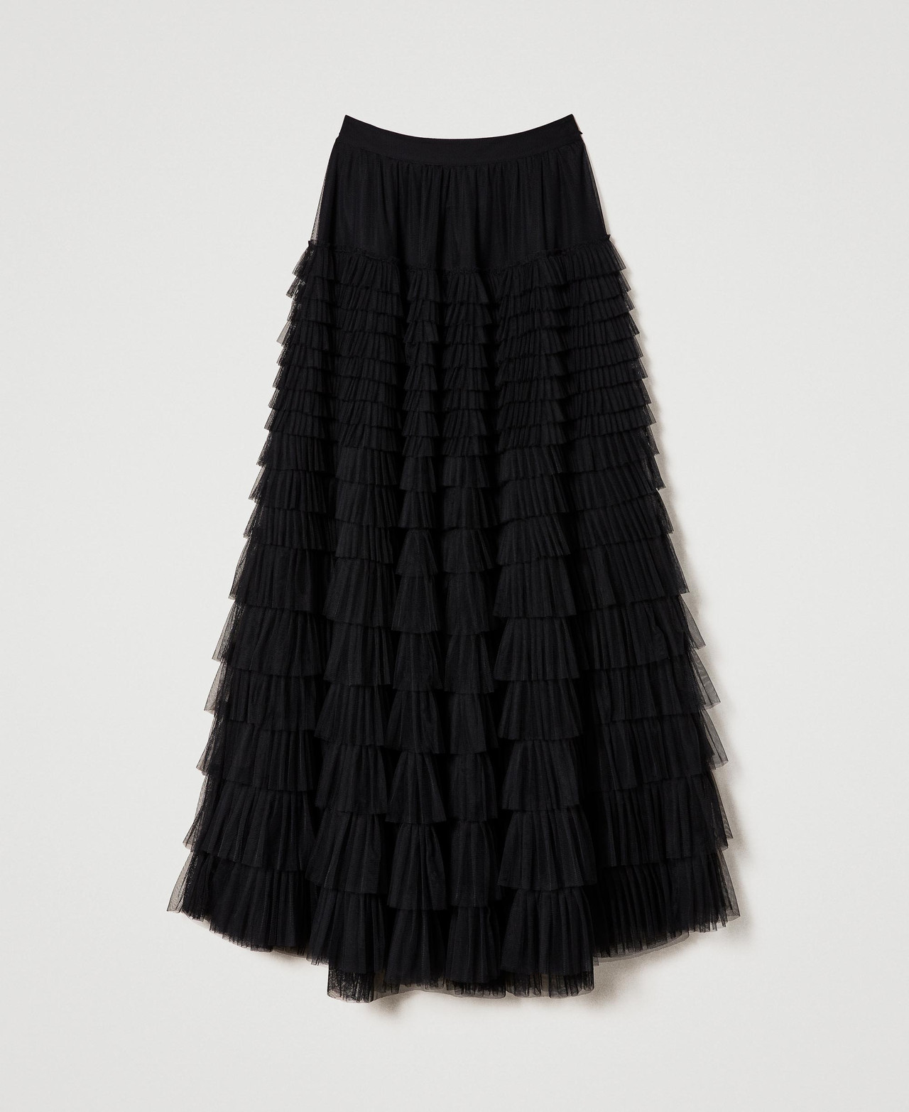 Mini Gonna Donna Tulle Lungo Trasparente e Pizzo - Woman Tulle Lace