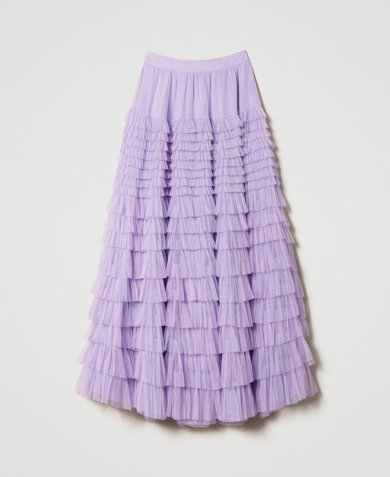 Gonna lunga in tulle con balze