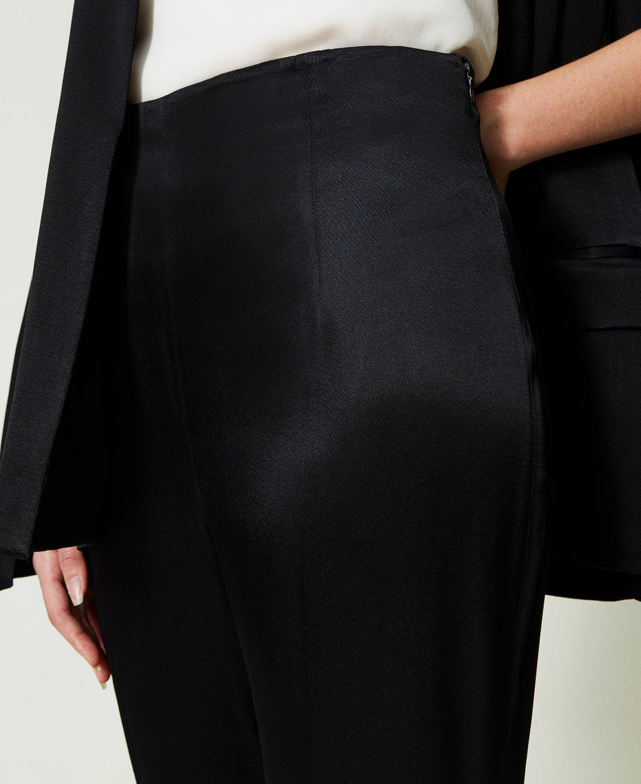 Relish pantaloni flare Balbina vita alta nero main image 1