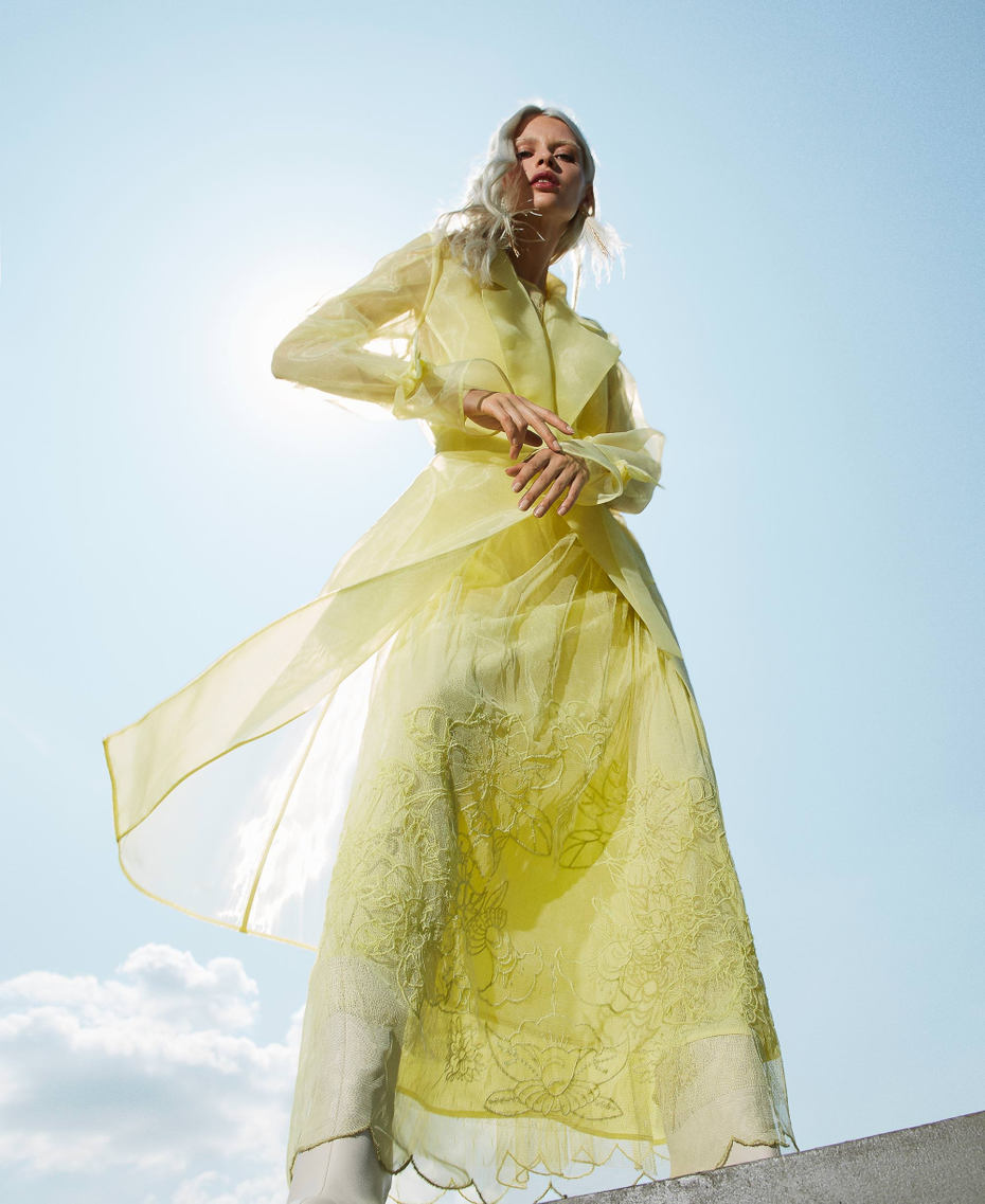 Trench in organza Yellow Iris Donna 232TP2700-01