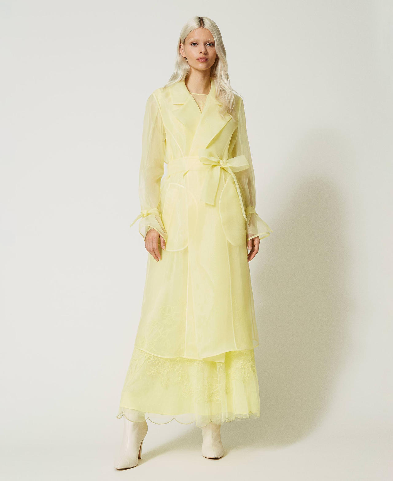 Trench in organza Yellow Iris Donna 232TP2700-02