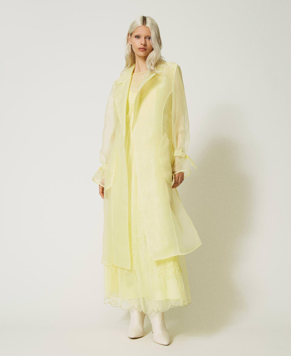 Trench in organza Yellow Iris Donna 232TP2700-06