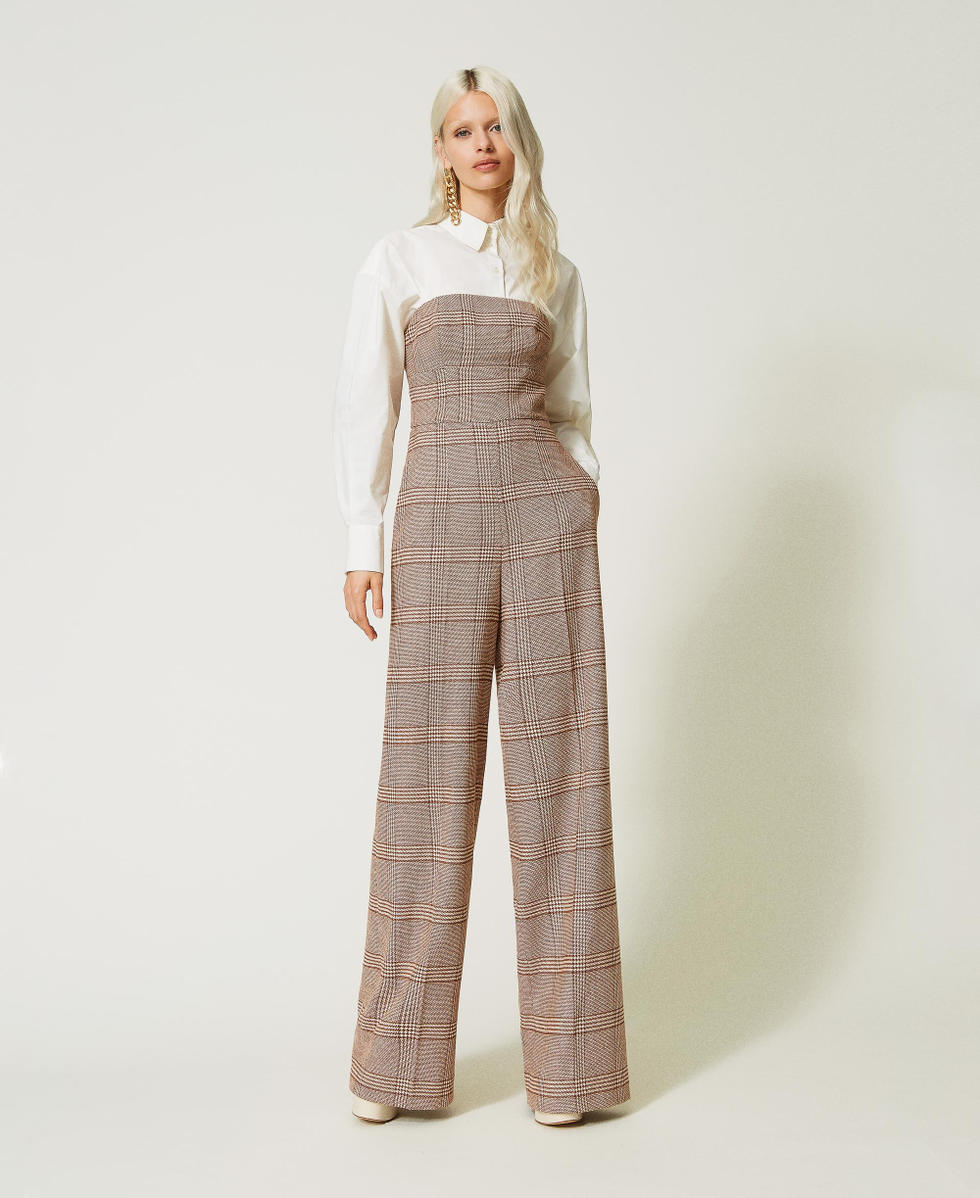 Glen plaid jumpsuit new arrivals
