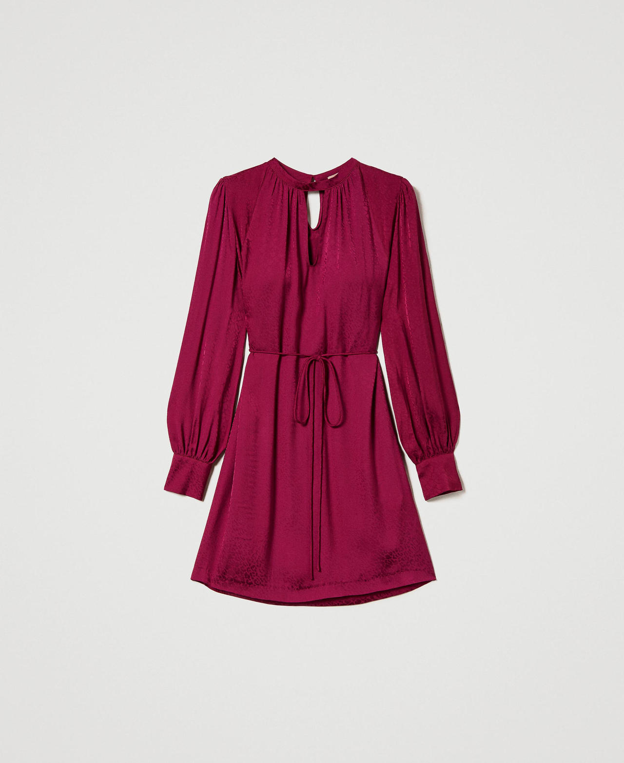Robe courte en jacquard animalier