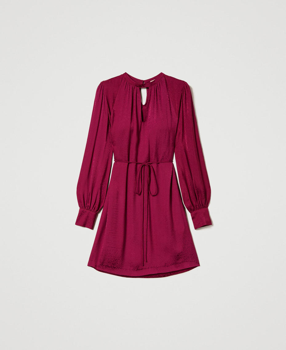 Abito corto jacquard animalier