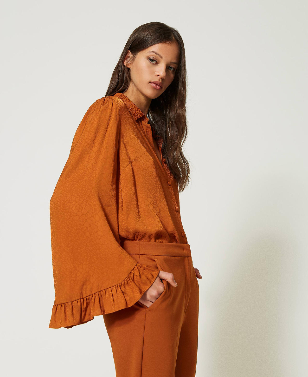 Jacquardhemd mit Animaldessin