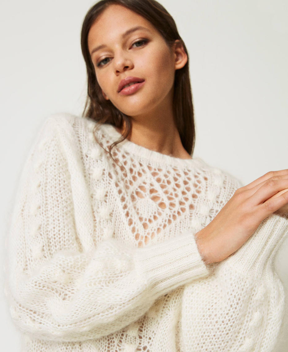Pull en mélange de mohair et laine