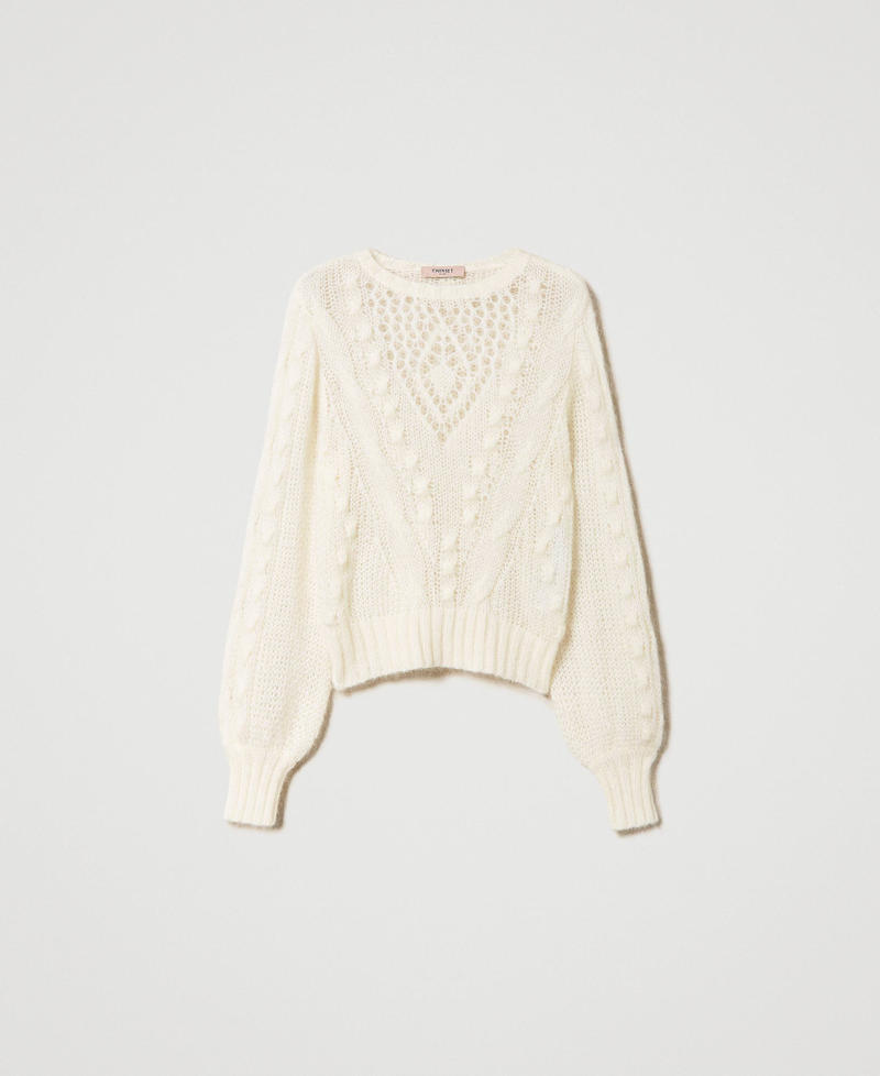 Pull en mélange de mohair et laine