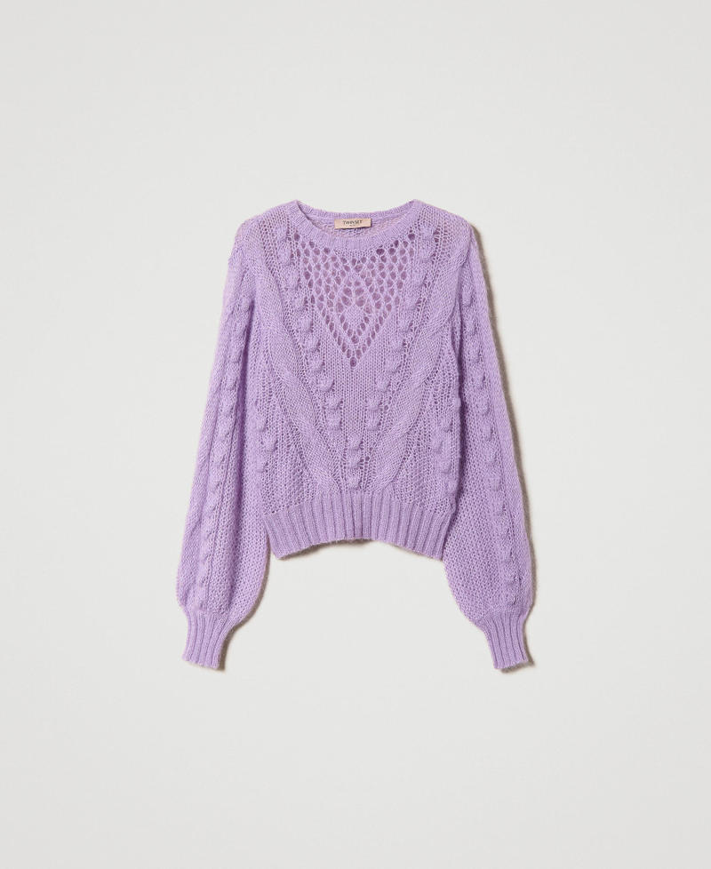 Wool and mohair blend jumper "Lavendula&rdquo; Purple Woman 232TP3110_10782_S0