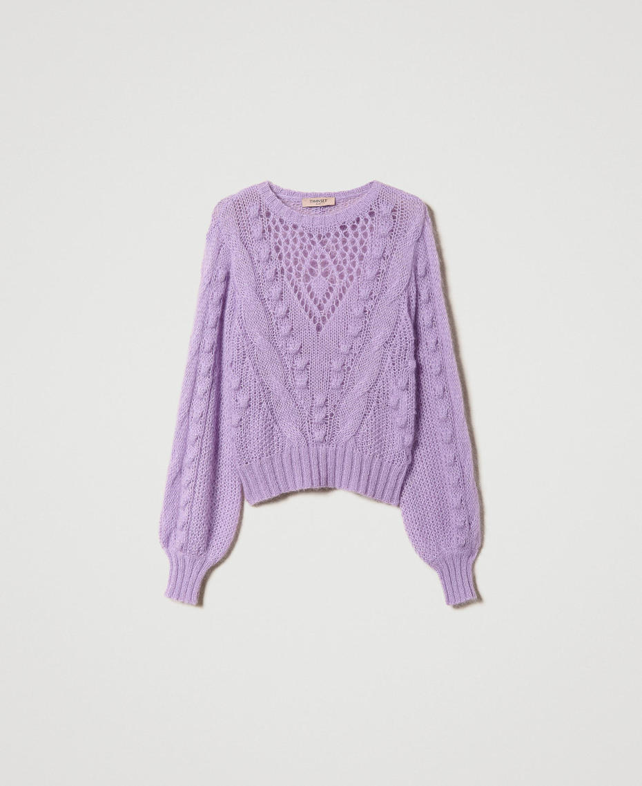 Wool and mohair blend jumper "Lavendula&rdquo; Purple Woman 232TP3110_10782_S0