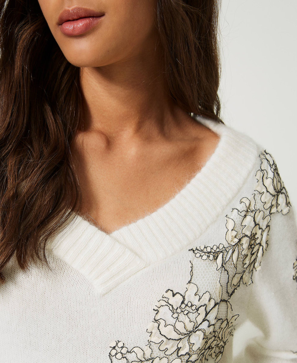 Lace white jumper sales