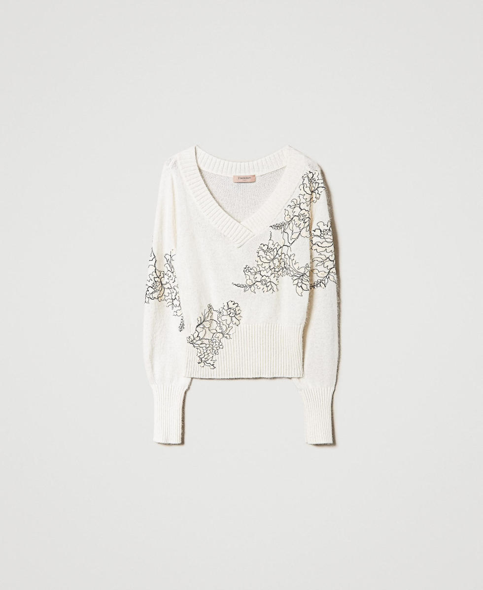 Maglia pizzo bianca maniche lunghe new arrivals