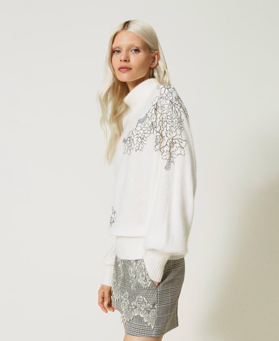 Angora blend turtleneck jumper