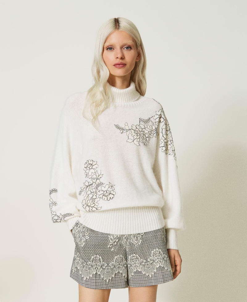 Angora blend turtleneck jumper