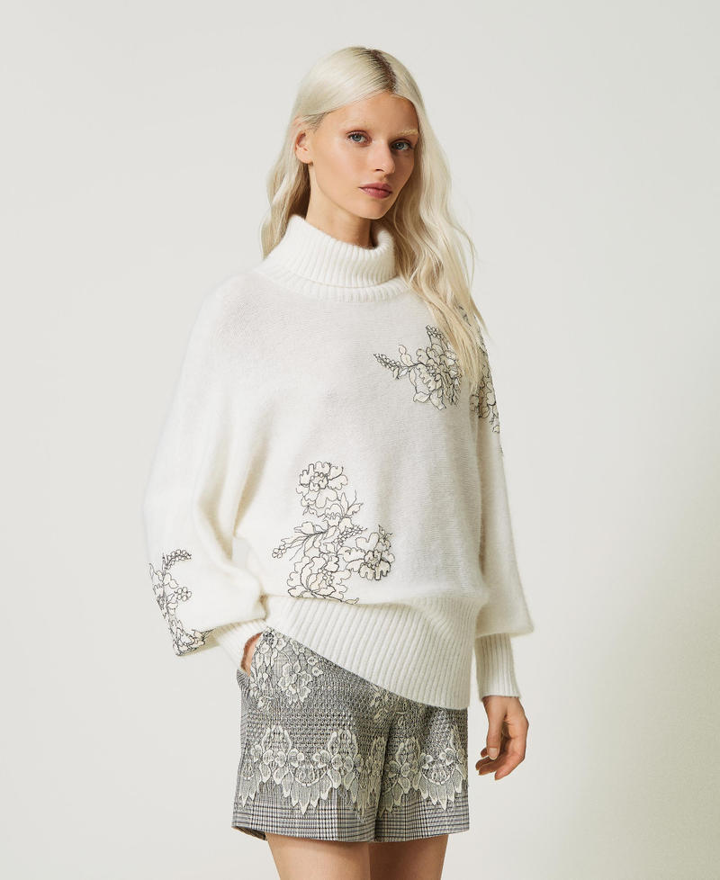 Angora blend turtleneck jumper