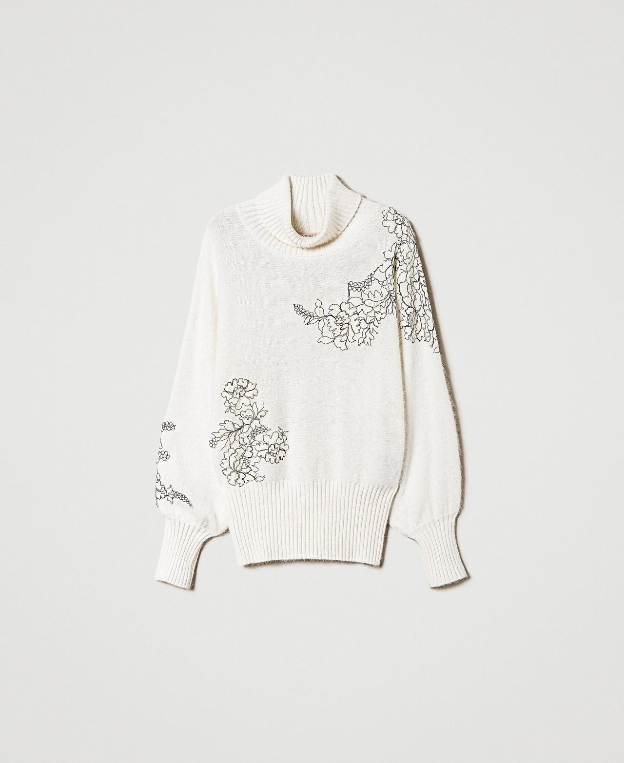 White angora turtleneck sweater online