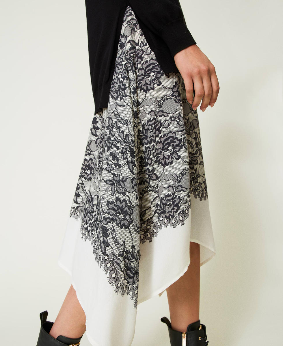 Maxijersey y combinaci&oacute;n con estampado Negro Mujer 232TP3166_00006_04