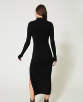 Midi dress in hot sale ribbed knit