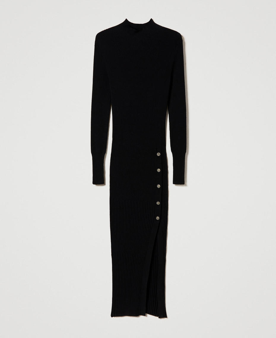 Ribbed knit midi dress