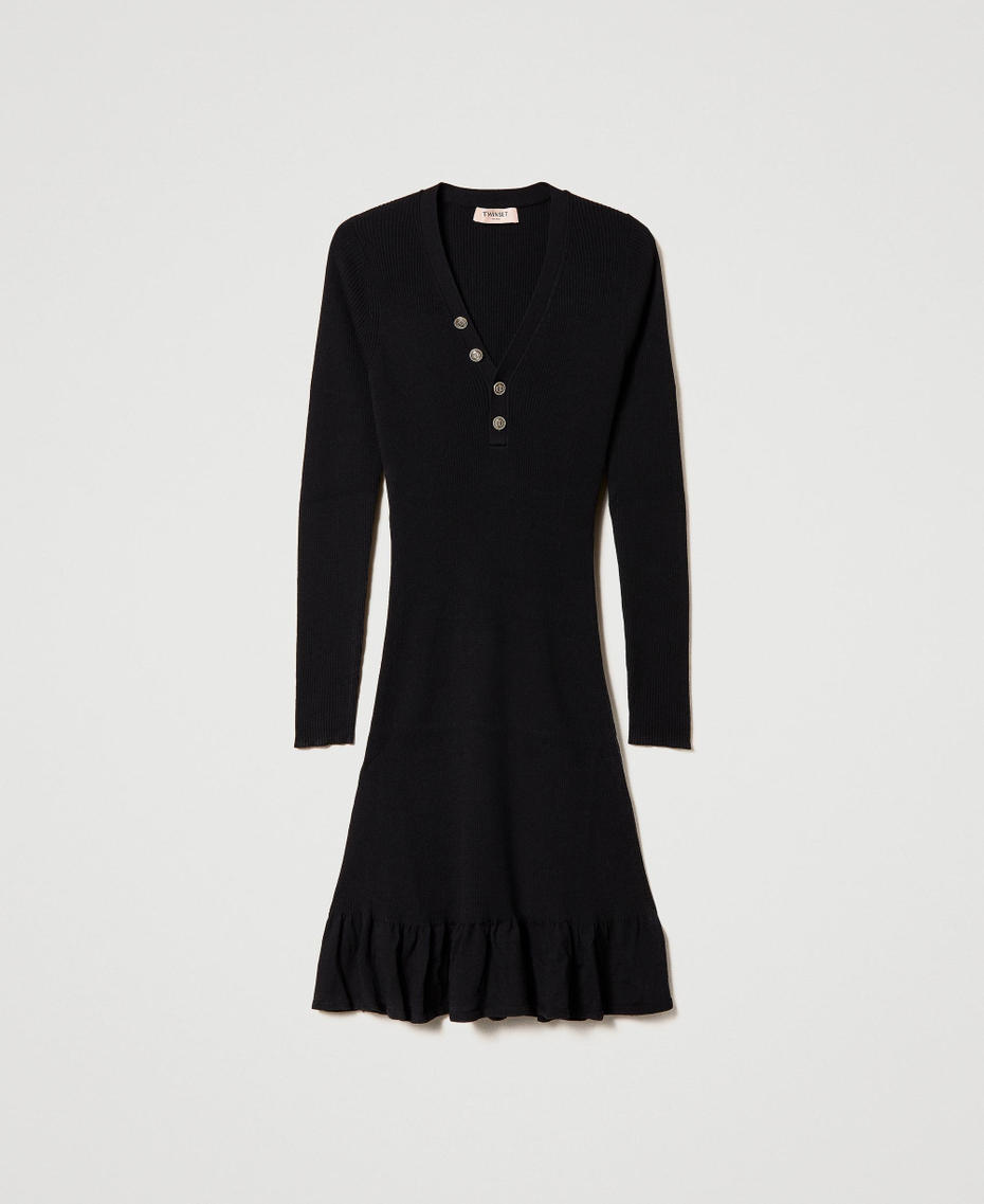 Robe courte en maille c&ocirc;tel&eacute;e