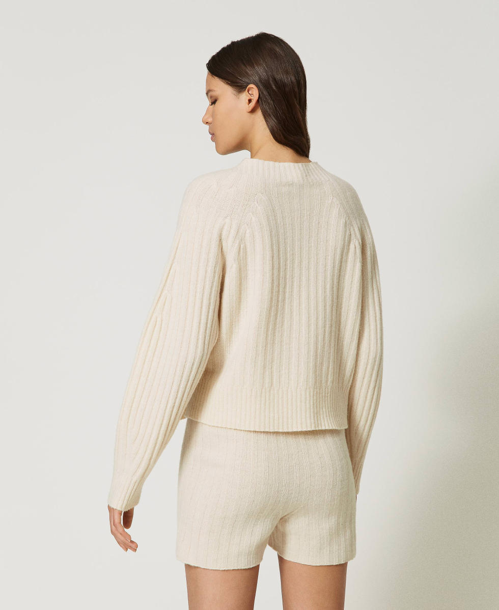 Wool and cashmere blend jumper Woman White TWINSET Milano