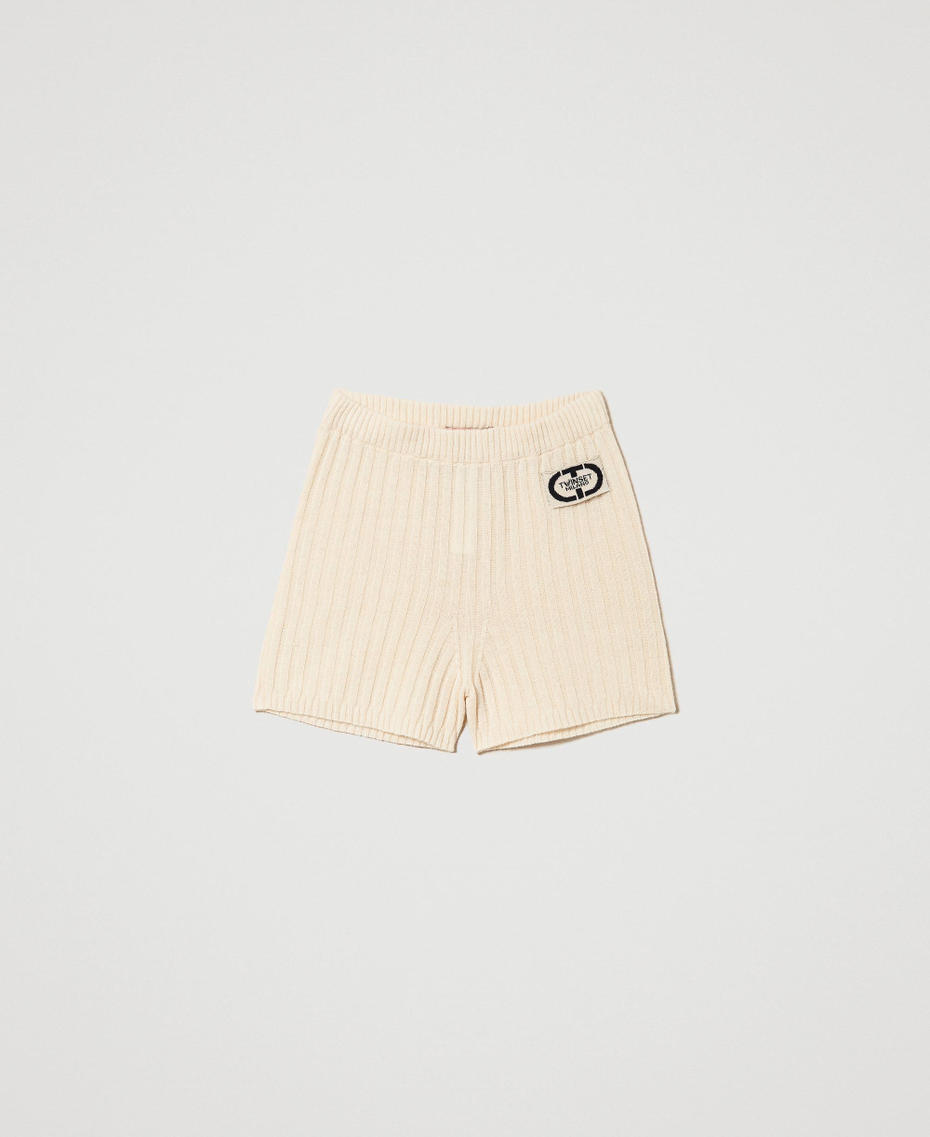 Shorts in maglia misto lana e cashmere