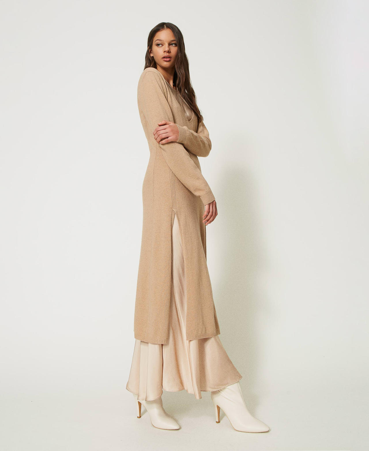 Satin maxi cardigan clearance