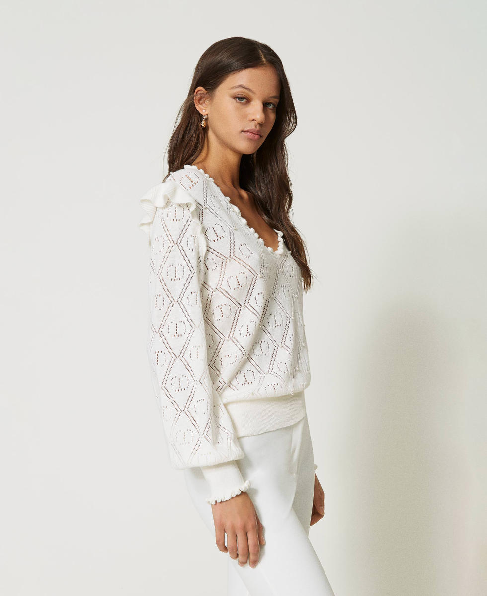 Cashmere blend regular jumper with Oval T