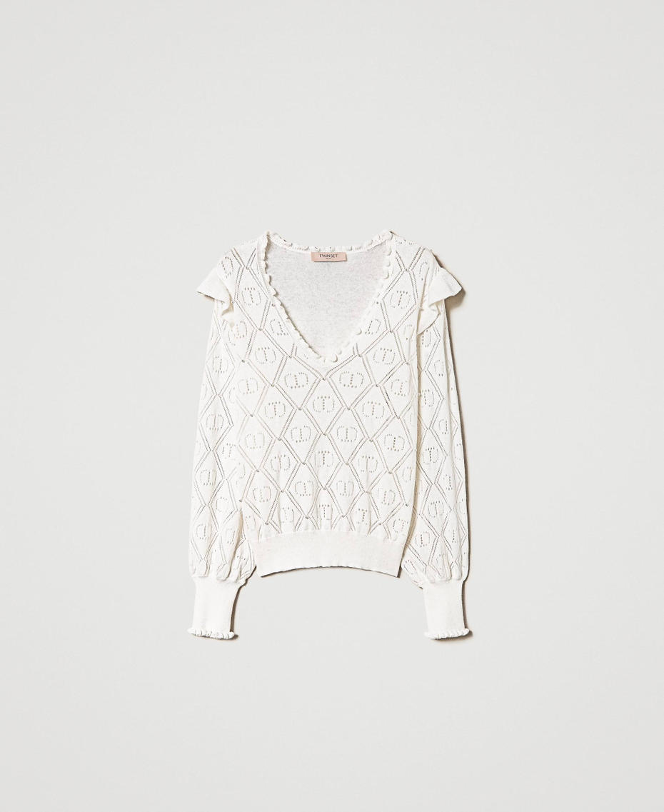 Cashmere blend regular jumper with Oval T