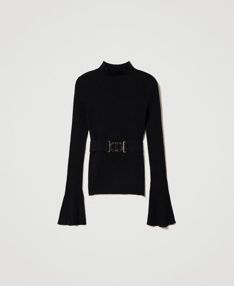 Fitted jumper with Oval T buckle