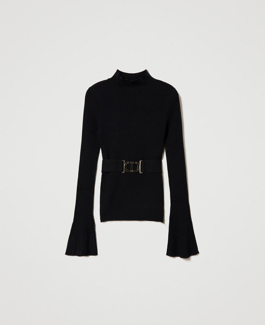 Fitted jumper with Oval T buckle