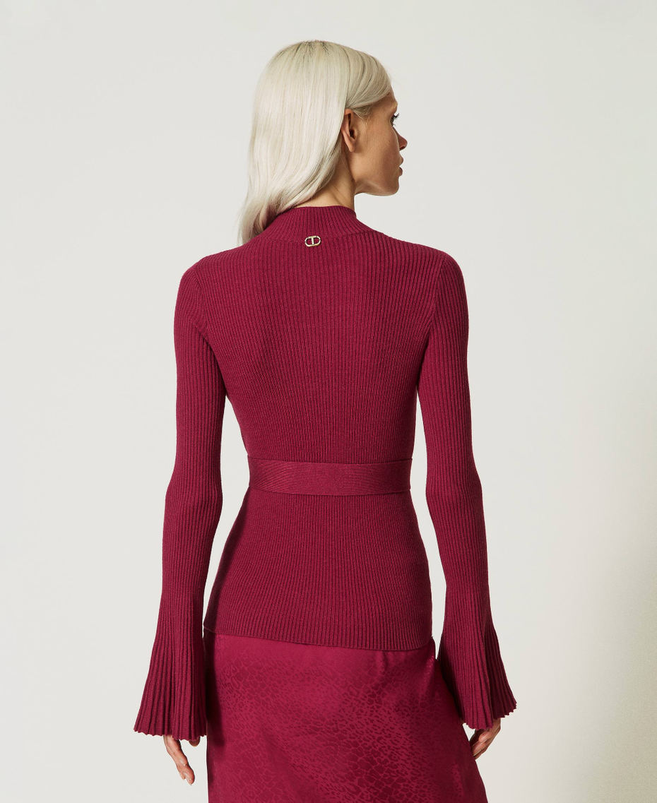 Pull ajusté avec boucle Oval T Violet « Raspberry Radiance » Femme 232TP3290_07212_05