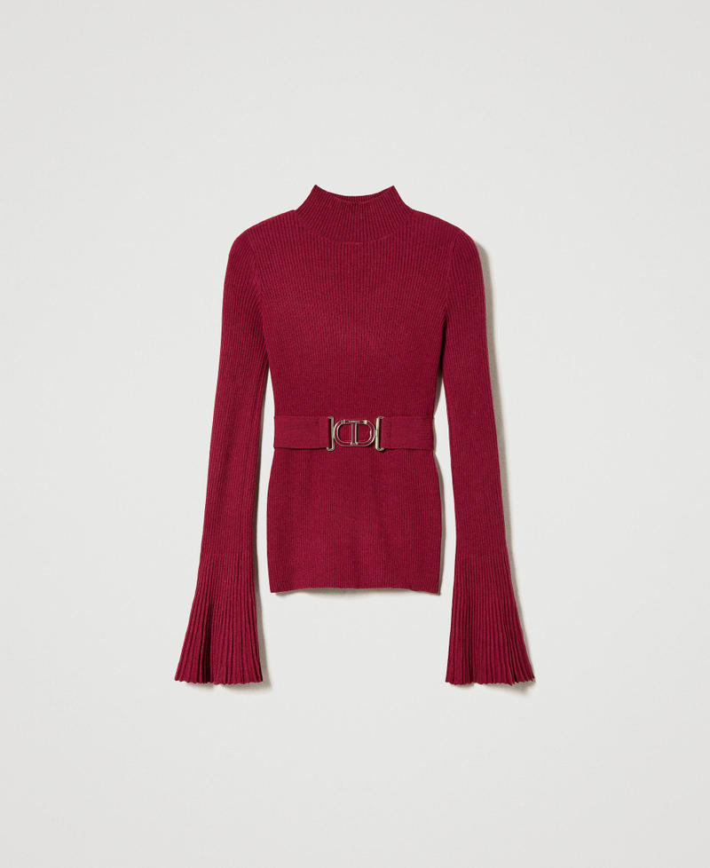 Pull ajusté avec boucle Oval T Violet « Raspberry Radiance » Femme 232TP3290_07212_0S
