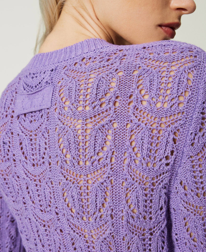 Treeblend yarn regular jumper Dark "Lavendula” Purple Woman 232TP3482-04