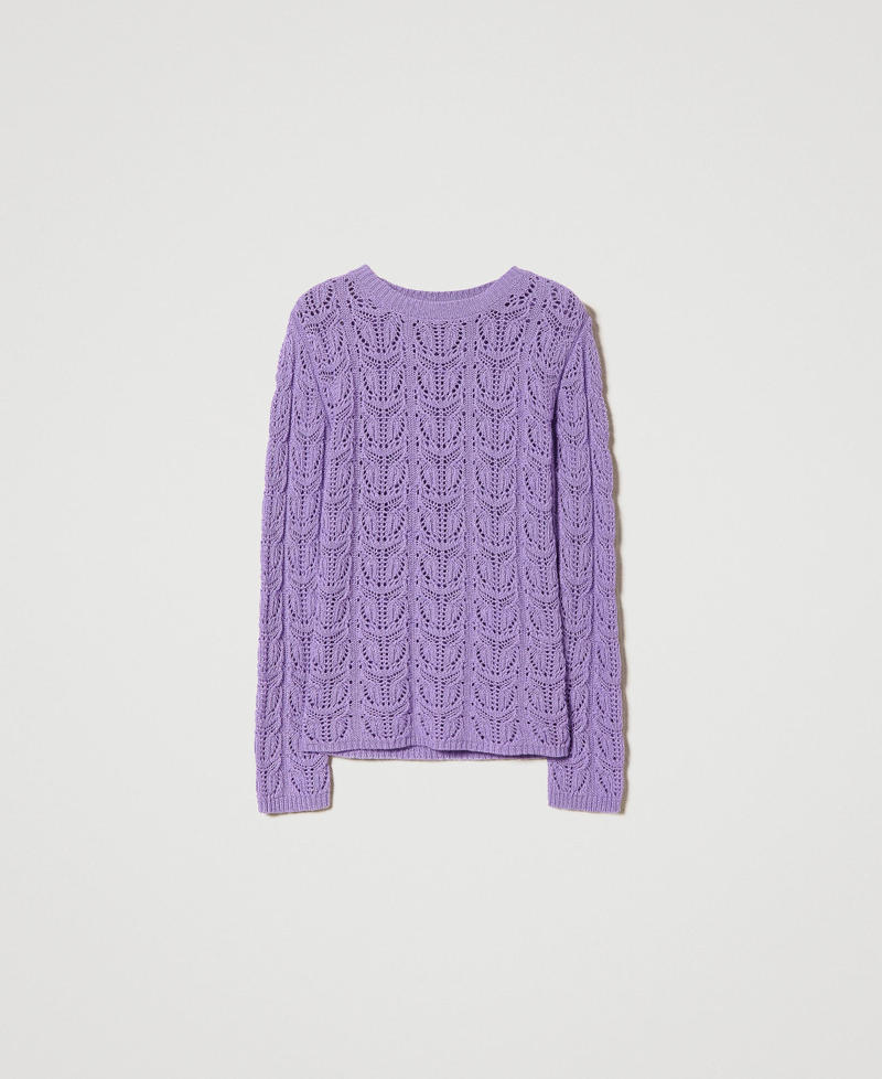 Treeblend yarn regular jumper Dark "Lavendula” Purple Woman 232TP3482-0S