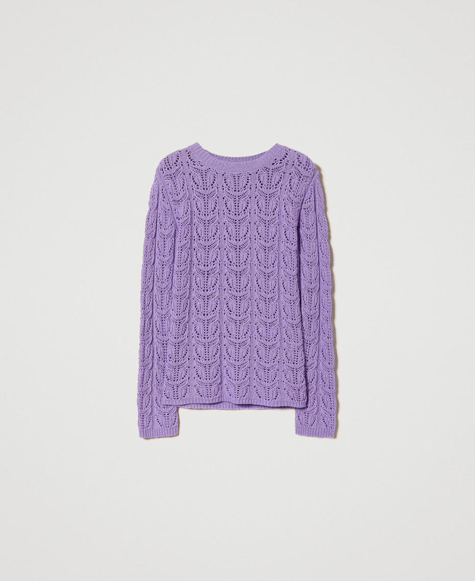 Treeblend yarn regular jumper Dark "Lavendula” Purple Woman 232TP3482-0S